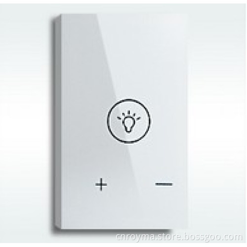 US style, 1 gang dimmer switch with remote control, crystal glass panel with LED indicator,AC110-240V light switch